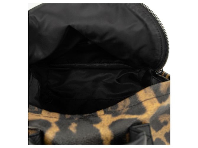 Zaino Louis Vuitton Leopard Palm Springs PM Marrone Nero - vista 4