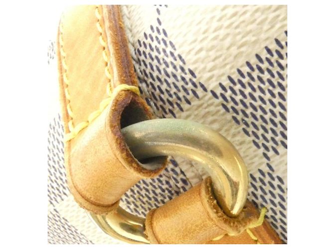 Borsa Louis Vuitton Damier Azur Totally MM Bianco Blu - vista 6