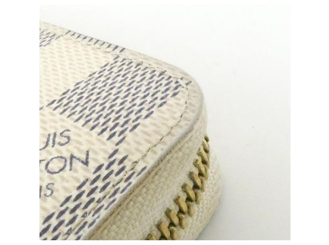 Louis Vuitton Damier Azur Zippy Wallet Weiß Blau - Ansicht 4