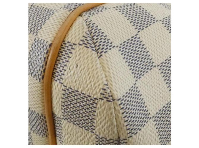 Borsa Louis Vuitton Damier Azur Totally PM Bianco Blu - vista 3