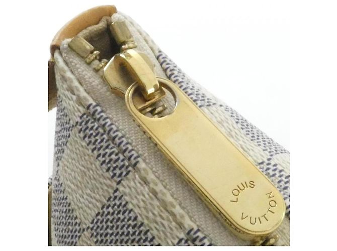Borsa Louis Vuitton Damier Azur Totally PM Bianco Blu - vista 5