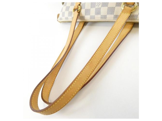 Borsa Louis Vuitton Damier Azur Totally PM Bianco Blu - vista 6