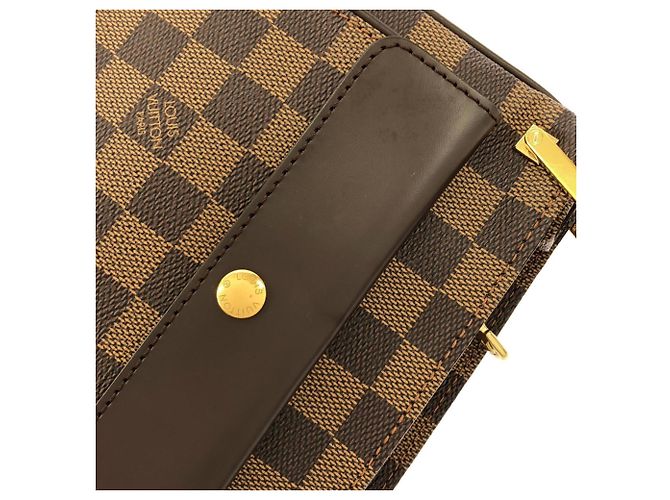 Borsa a tracolla Louis Vuitton Damier Aubagne Marrone - vista 4