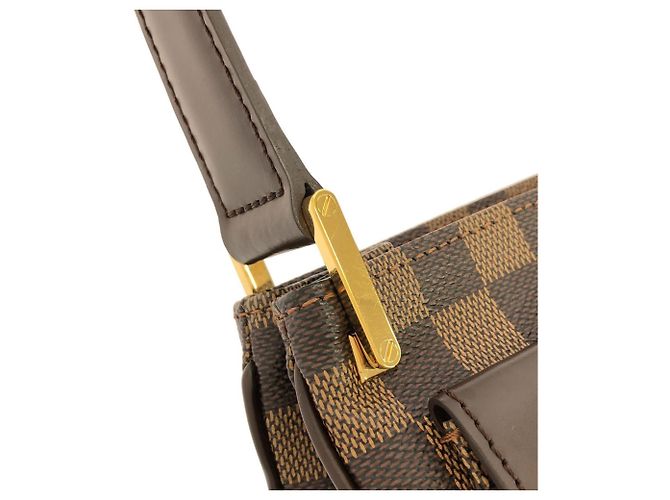 Borsa a tracolla Louis Vuitton Damier Aubagne Marrone - vista 5