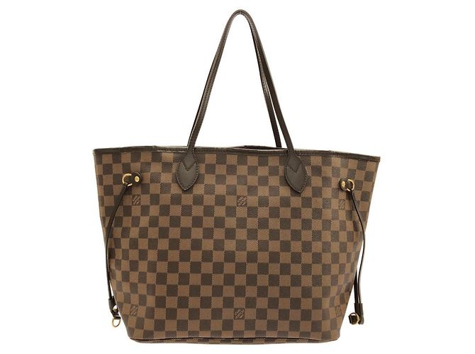 Borsa Louis Vuitton Damier Neverfull MM Marrone - vista 2
