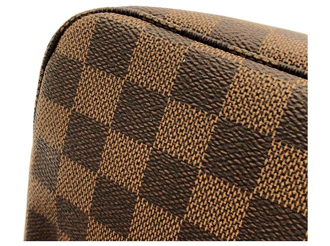 Borsa Louis Vuitton Damier Neverfull MM Marrone - vista 3