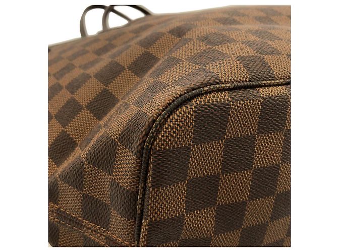 Borsa Louis Vuitton Damier Neverfull MM Marrone - vista 4
