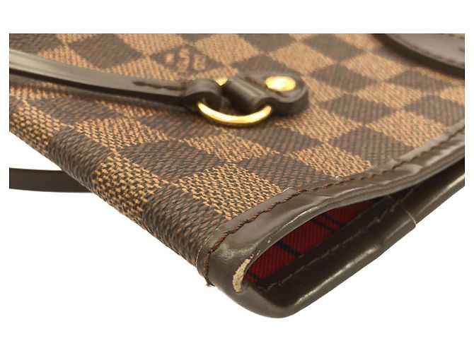 Borsa Louis Vuitton Damier Neverfull MM Marrone - vista 5