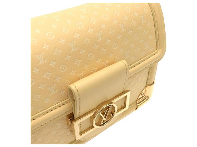 Borsa a spalla MINI Louis Vuitton Nanogram Dauphine Giallo - vista 4