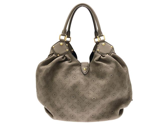Borsa Louis Vuitton Mahina L Beige - vista 2