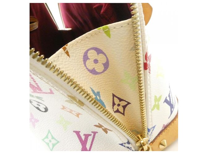 Louis Vuitton Multicolor Alma PM Handtasche Weiß Mehrfarben - Ansicht 8