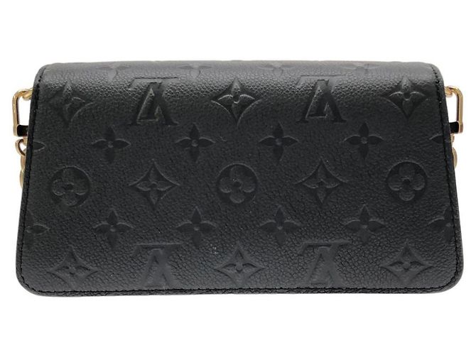 Borsa a tracolla Louis Vuitton Monogram Empreinte Wallet on Chain Métis Nero - vista 2
