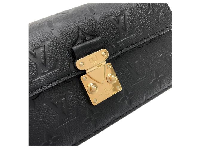 Borsa a tracolla Louis Vuitton Monogram Empreinte Wallet on Chain Métis Nero - vista 4
