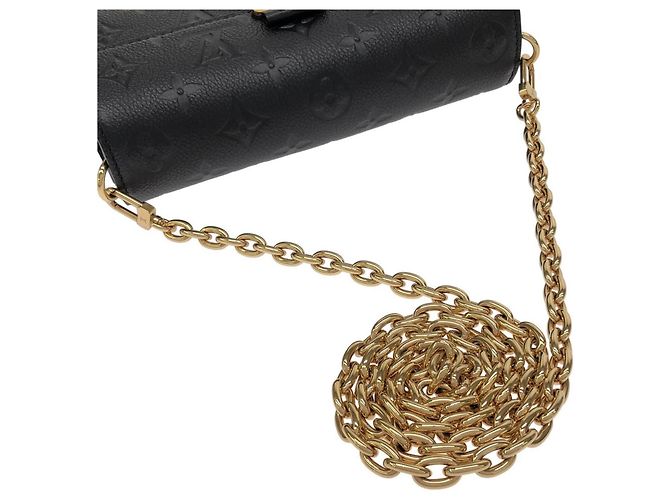 Borsa a tracolla Louis Vuitton Monogram Empreinte Wallet on Chain Métis Nero - vista 5