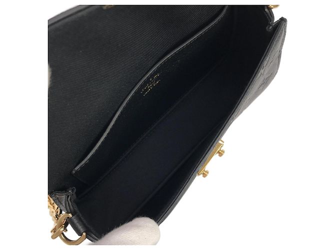 Borsa a tracolla Louis Vuitton Monogram Empreinte Wallet on Chain Métis Nero - vista 6