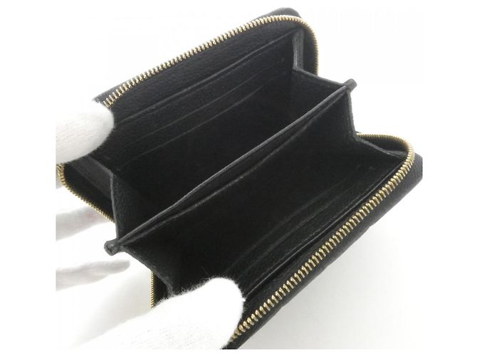 Louis Vuitton Monogram Empreinte Zippy Coin Purse M60574 Negro - vista 5