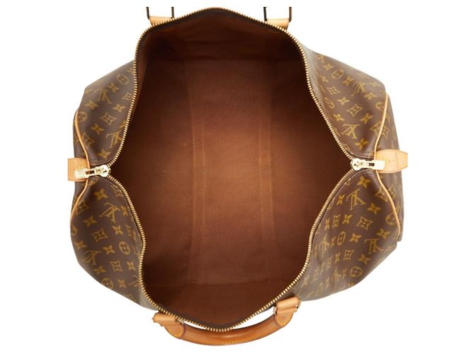 Borsa Boston Louis Vuitton Monogram Keepall 55 Marrone - vista 10