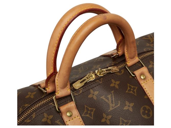 Borsa Boston Louis Vuitton Monogram Keepall 55 Marrone - vista 9