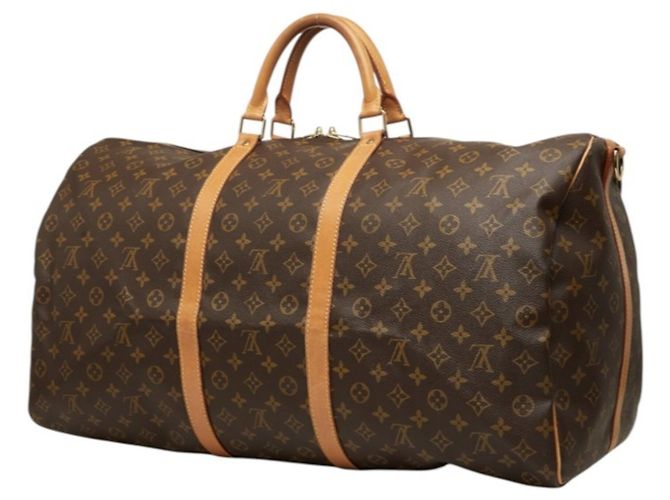 Louis Vuitton Monogram Keepall Bandoulière 60 Marrone - vista 2