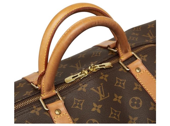 Louis Vuitton Monogram Keepall Bandoulière 60 Marrone - vista 4
