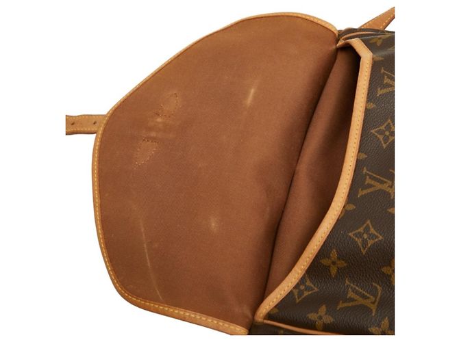 Borsa a tracolla Louis Vuitton Monogram Saumur 30 Marrone - vista 12