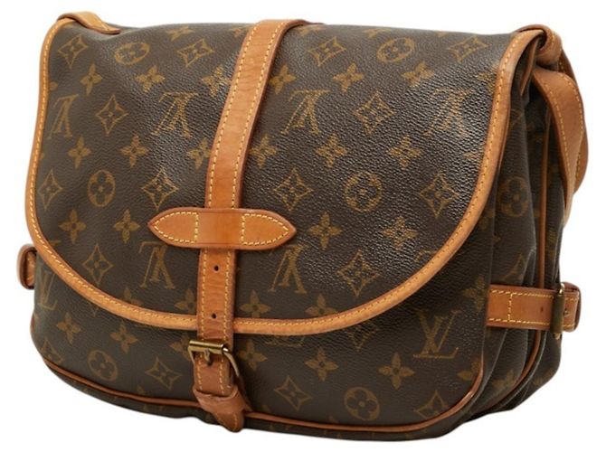 Borsa a tracolla Louis Vuitton Monogram Saumur 30 Marrone - vista 2