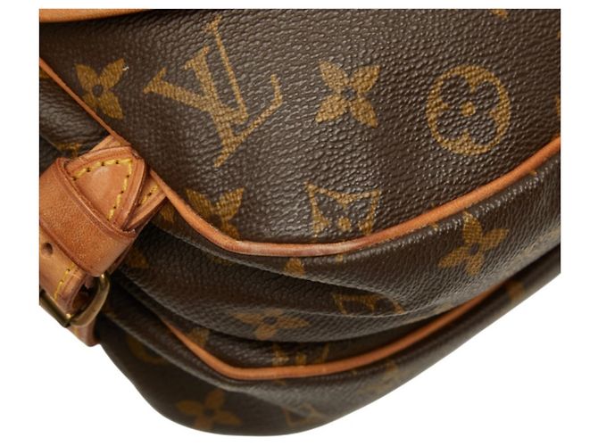 Borsa a tracolla Louis Vuitton Monogram Saumur 30 Marrone - vista 8