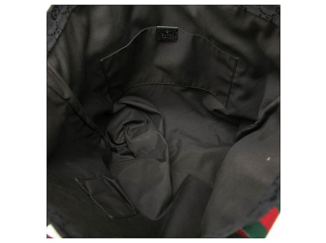 Borsa Tote Gucci GG Canvas Sherry Line Nero - vista 4