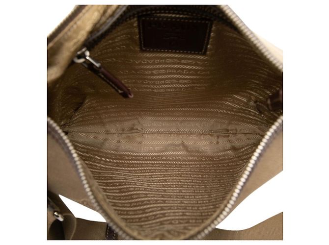 Borsa a tracolla Prada Logo Marrone - vista 4