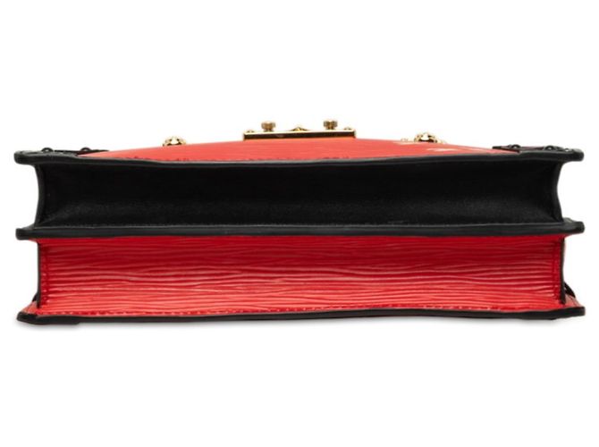 Louis Vuitton Epi Trunk Clutch Crossbody Chain Shoulder Bag Nero Rosso - vista 3