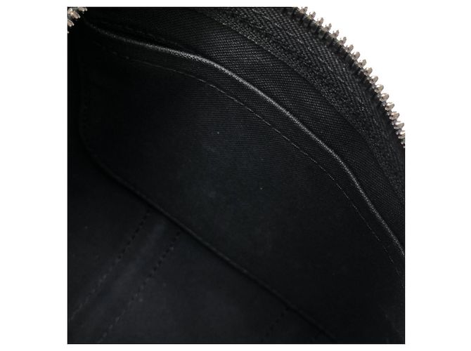 Louis Vuitton Monogram Eclipse Reverse Keepall Bandoulière 25cm Schwarz Grau - Ansicht 8