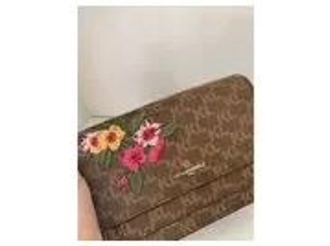 Borsa a tracolla Karl Lagerfeld monogramma floreale Marrone - vista 2