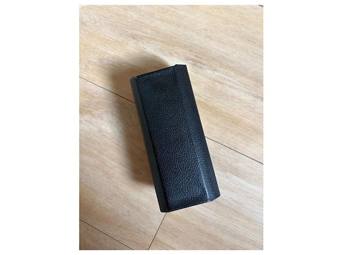 Estuche de gafas de cuero Burberry Negro - vista 3