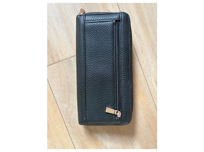 Guess Black Leather Zip-Around Wallet - view 3
