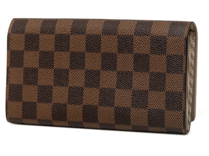 Louis Vuitton Damier Portefeuille Sarah Long Wallet Marrone - vista 2