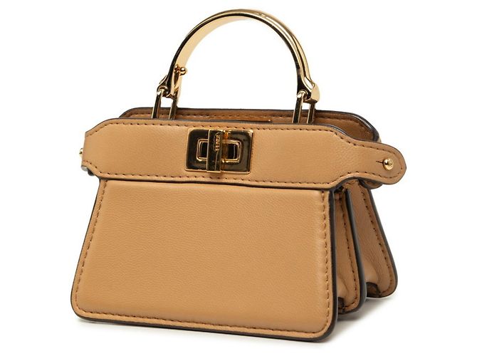 Borsa Fendi Peekaboo I.U Micro Beige - vista 2