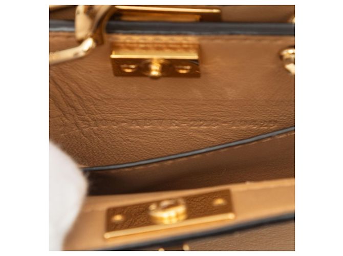 Borsa Fendi Peekaboo I.U Micro Beige - vista 5