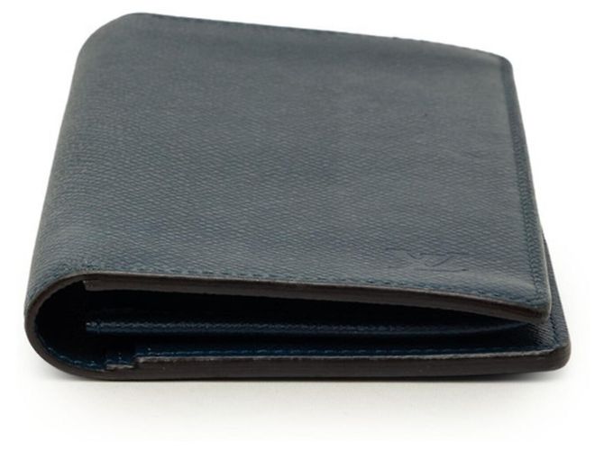 Louis Vuitton Taiga Portefeuille Brazza Long Wallet Blu navy - vista 3