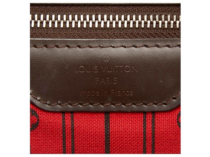 Borsa Tote Louis Vuitton Damier Neverfull GM Marrone - vista 11