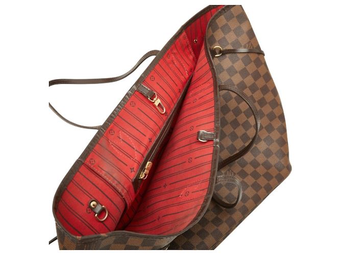 Borsa Tote Louis Vuitton Damier Neverfull GM Marrone - vista 8