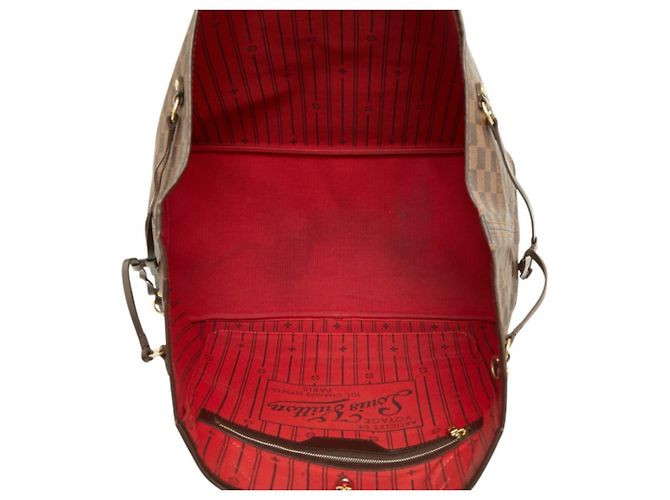 Borsa Tote Louis Vuitton Damier Neverfull GM Marrone - vista 9