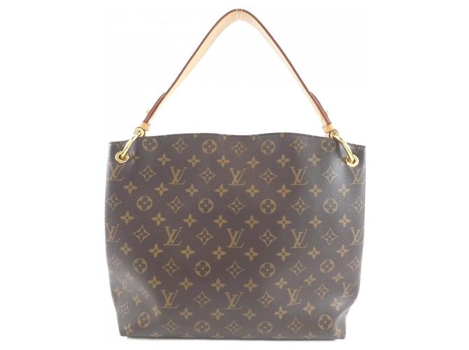 Borsa a tracolla Louis Vuitton Monogram Graceful PM M43701 Marrone Beige - vista 2