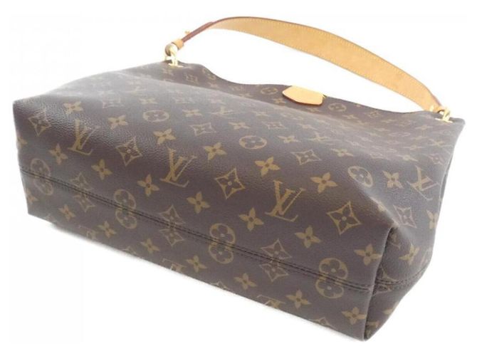 Borsa a tracolla Louis Vuitton Monogram Graceful PM M43701 Marrone Beige - vista 3
