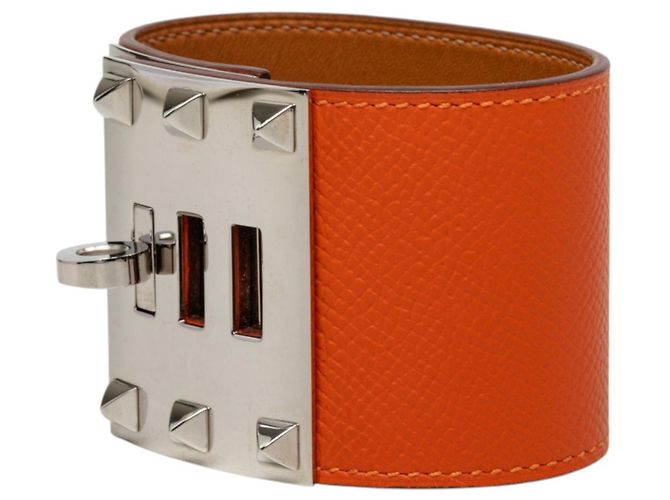 Hermès Bracciale Hermes Kelly Dog Extreme Argento Arancione - view 2