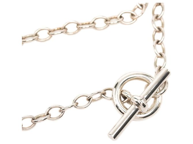 Hermès Collana con ciondolo a catena Hermes Reponse Large LG Argento - vista 3