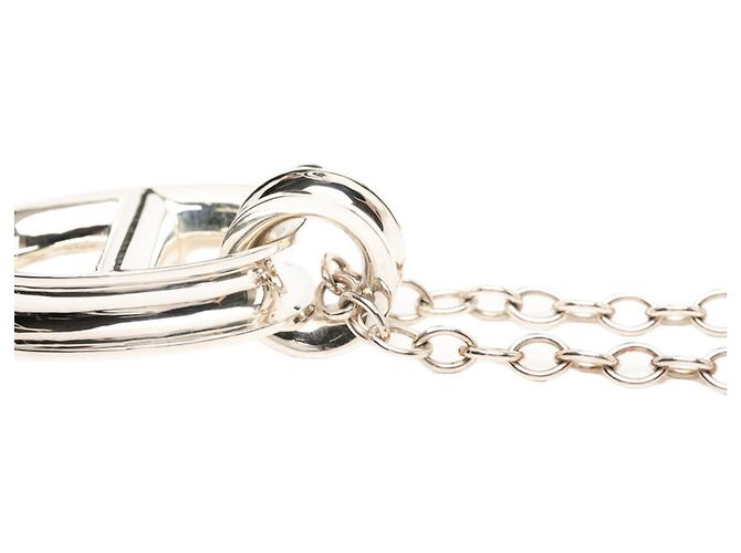 Hermès Collana con ciondolo a catena Hermes Reponse Large LG Argento - vista 4