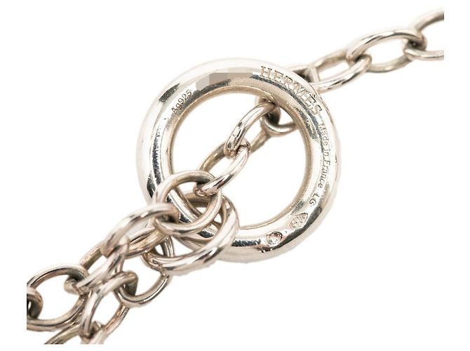 Hermès Collana con ciondolo a catena Hermes Reponse Large LG Argento - vista 6