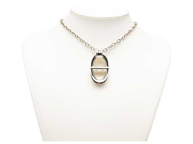 Hermès Collana con ciondolo a catena Hermes Reponse Large LG Argento - vista 7