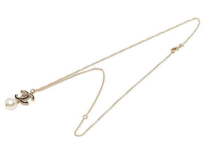 Colar Chanel Coco Mark Preto Dourado - vue 3