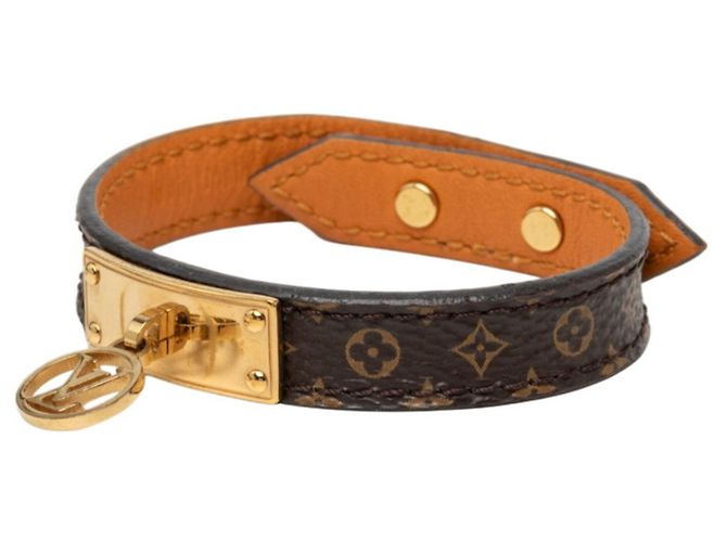 Bracciale in pelle con charm Louis Vuitton Marrone - vista 2